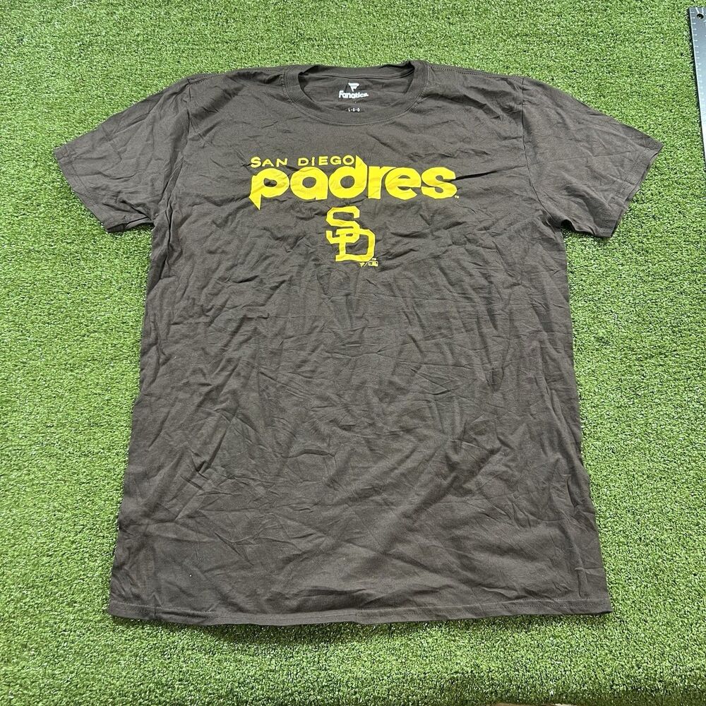 San Diego Padres MLB Short Sleeve Tee Brown Mens Size L NWOT